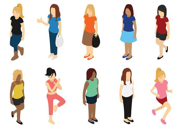 女人矢量图标