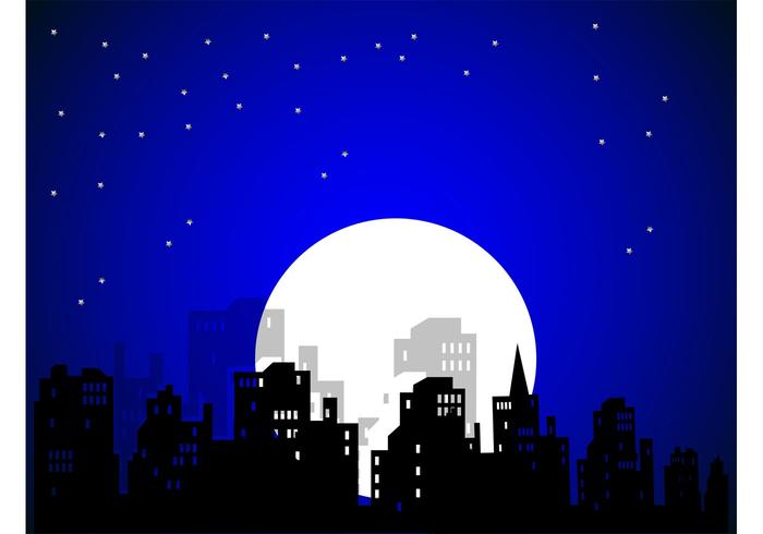 城市夜矢量