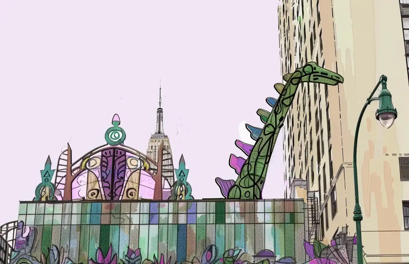 Urban Dinosaur AR Midjourney提示词