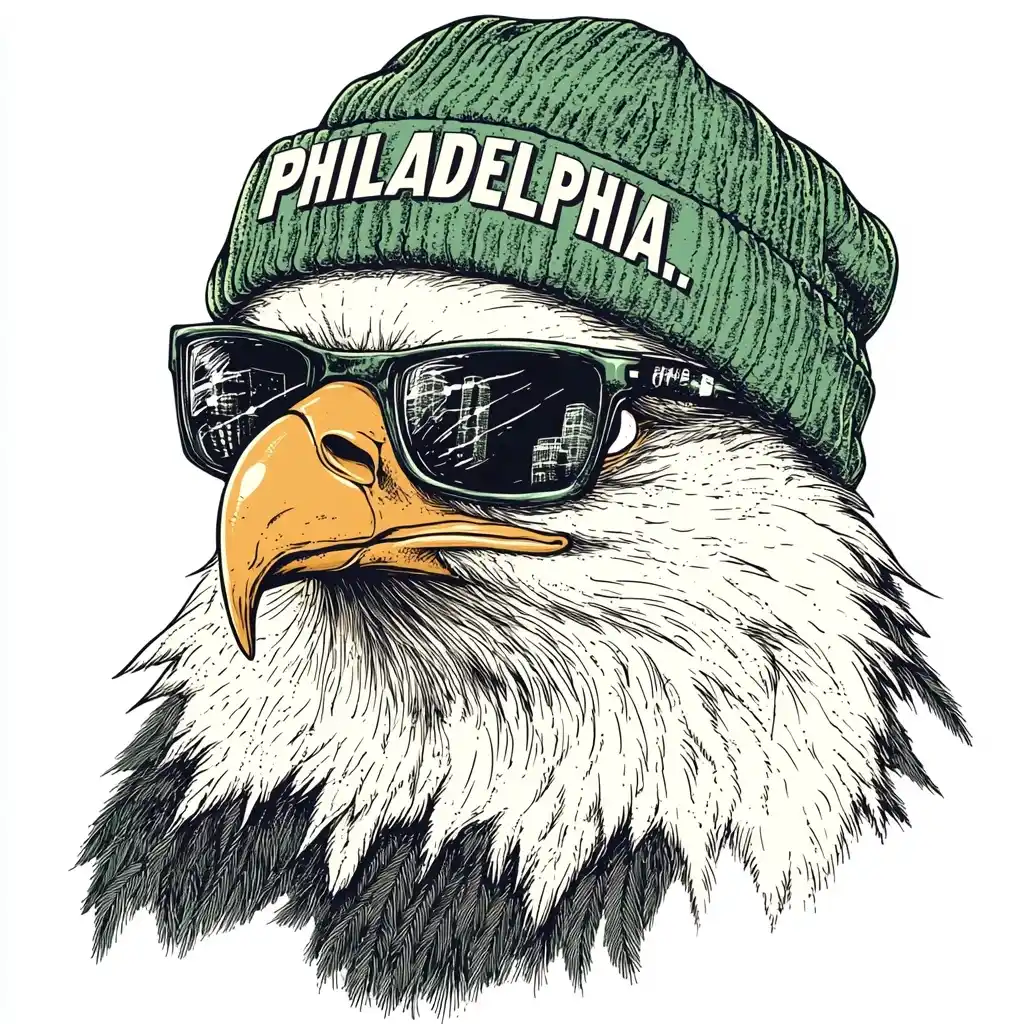 Eagle in Beanie Vector Midjourney提示词