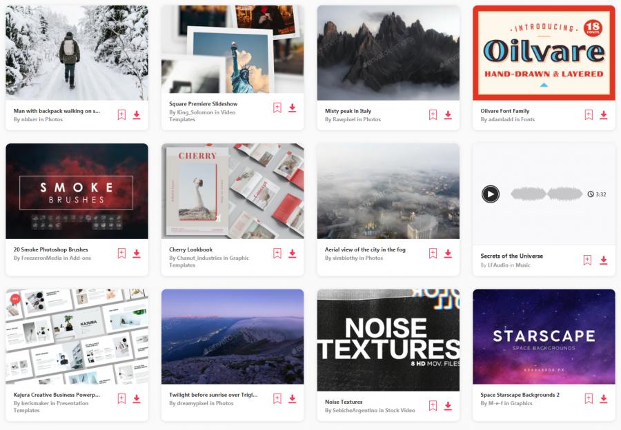 来自envato.com网站的2021年9月份12套免费资源打包