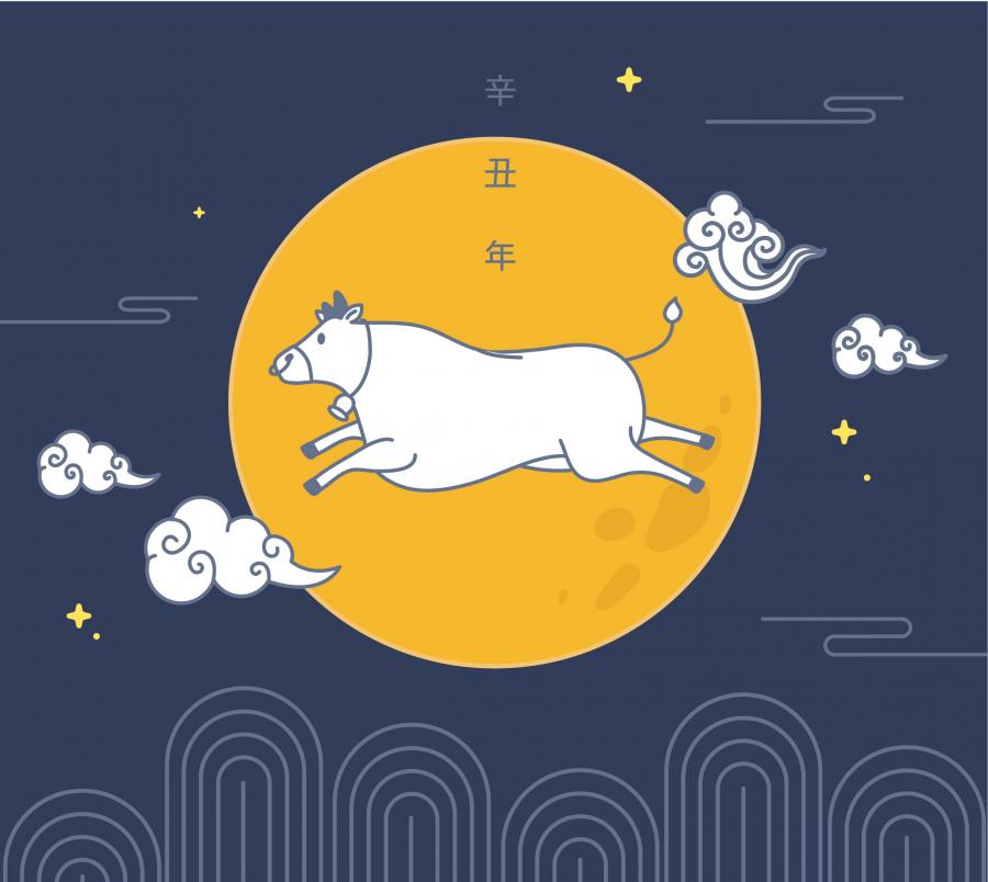 17款2021年新春新年牛年辛丑年插画AI矢量素材