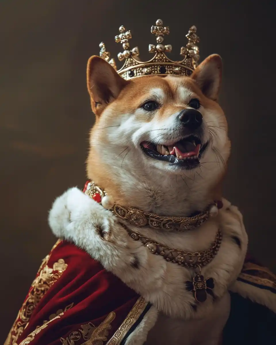 Dutch King Shiba Portrait Midjourney提示词