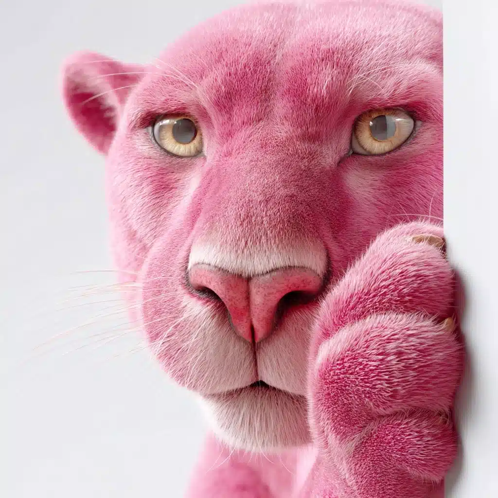 Ultra-Realistic Pink Panther Midjourney提示词