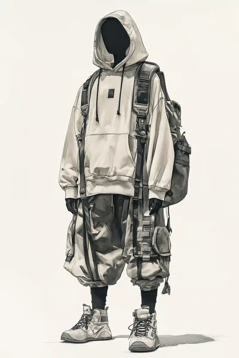 Hand-Drawn Clothing Illustrations Midjourney提示词
