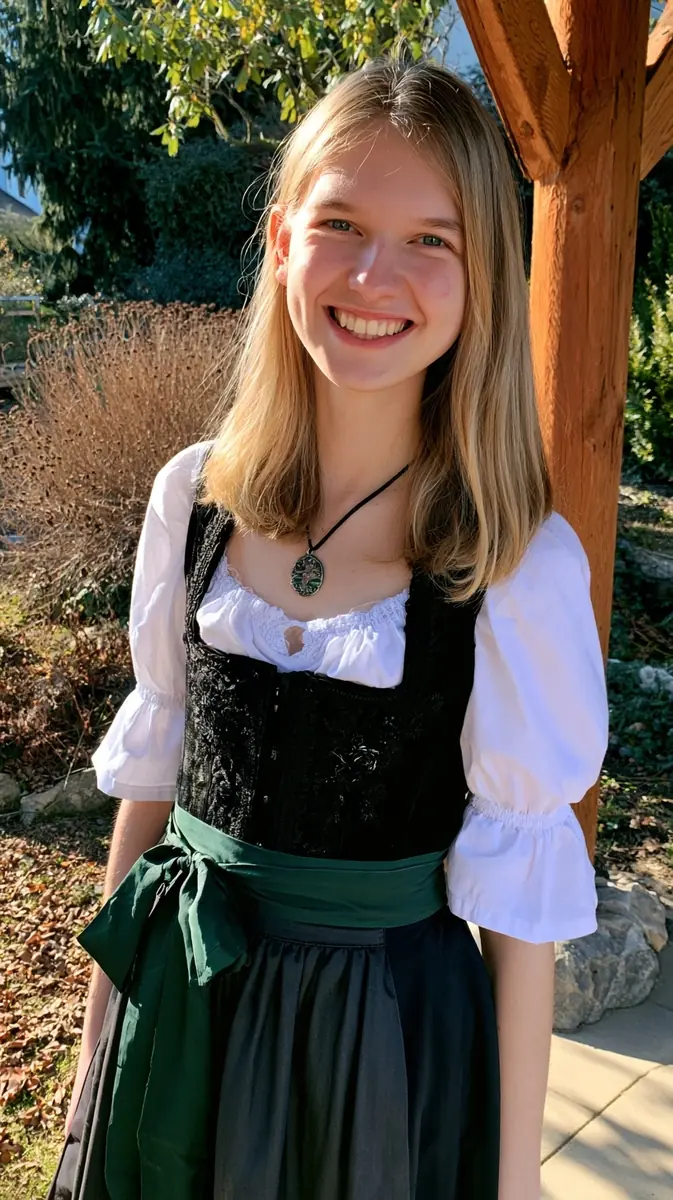 Von Unwerth Dirndl Selfie Midjourney提示词