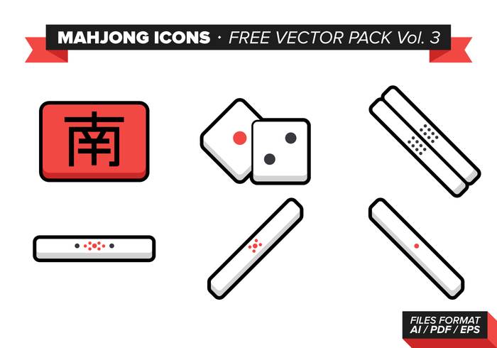 麻将图标免费矢量包Vol。 3