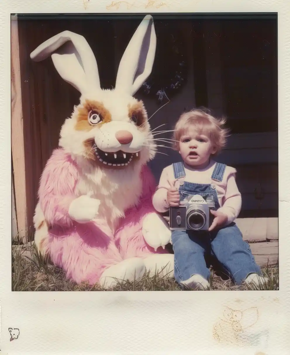 Creepy Easter Polaroid Collaboration Midjourney提示词