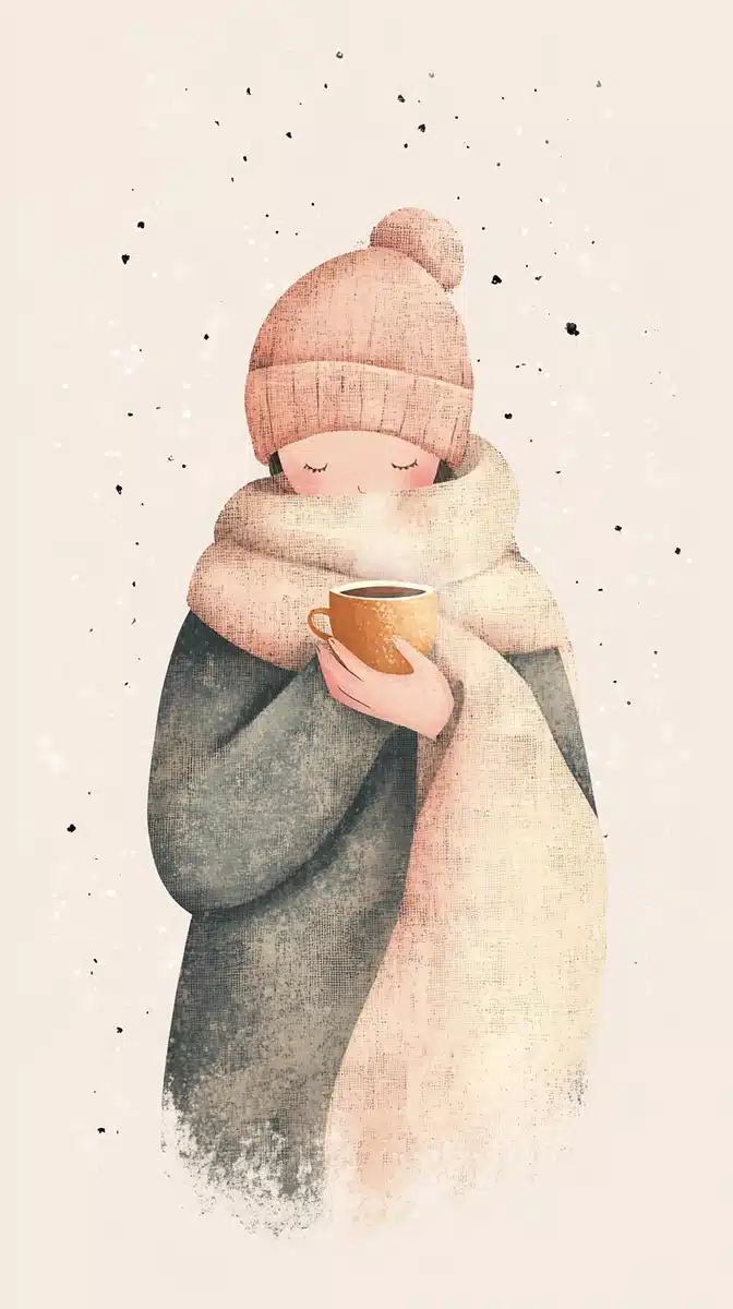 Cozy Tea Scene Illustration Midjourney提示词