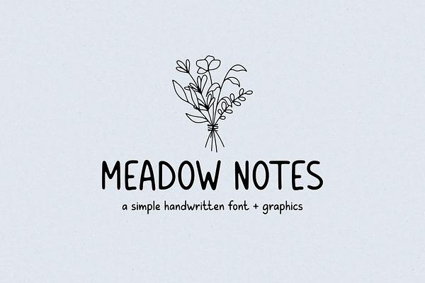 Meadow Notes Handwritten Font