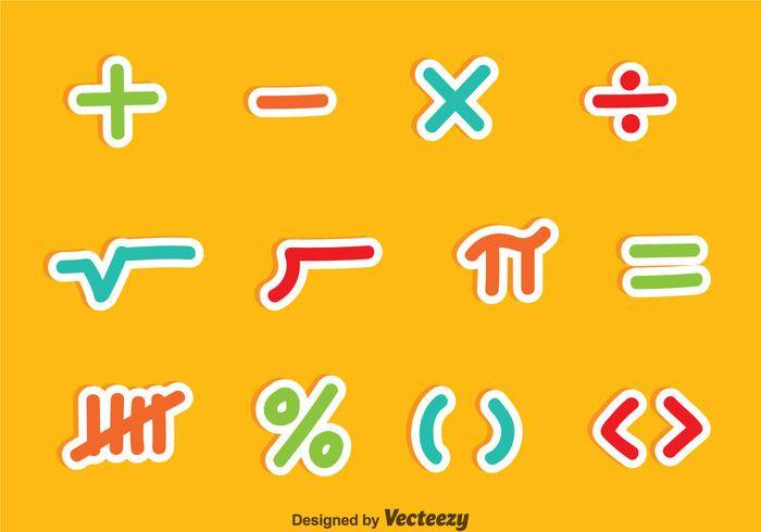 数学符号炫彩矢量集
