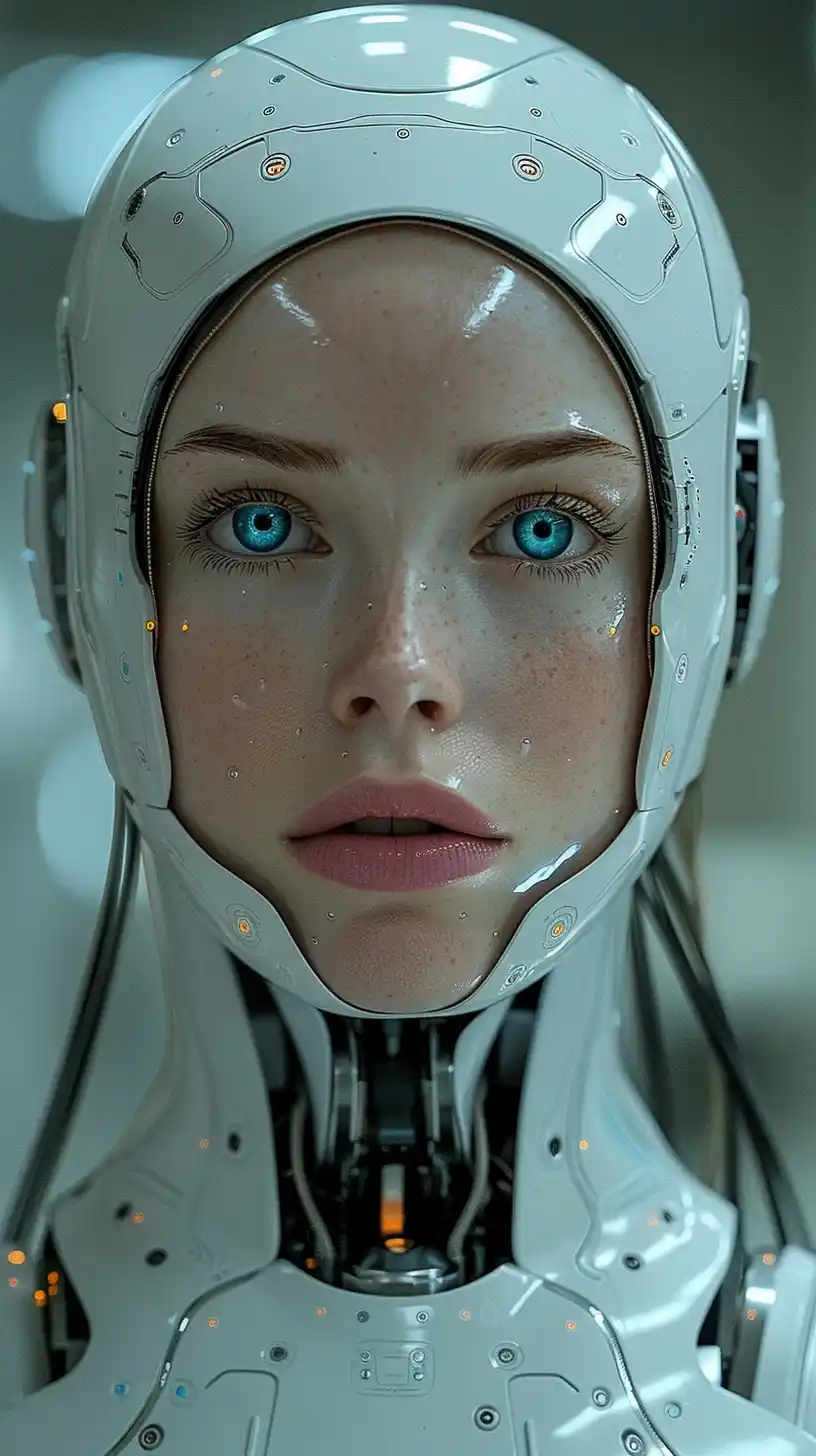 Robotic Portrait with Office Midjourney提示词