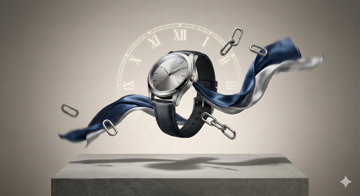 Modern Wristwatch Product Photography - Dynamic & Elegant Nano Banana提示词