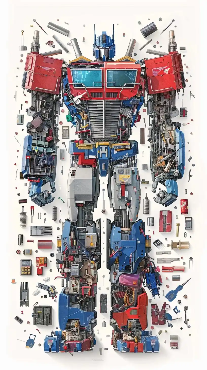 Optimus Prime Materials Midjourney提示词