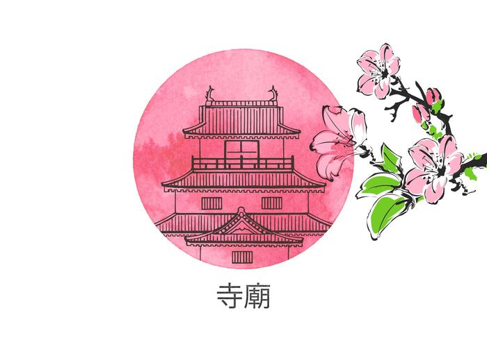 免费绘制的中国寺庙矢量