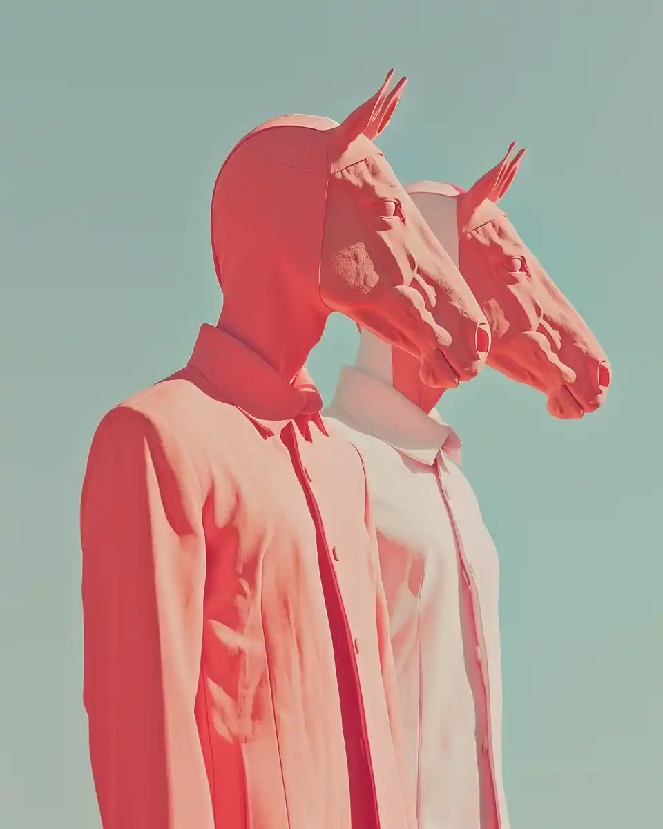 Geometric Horse Photo Shoot Midjourney提示词