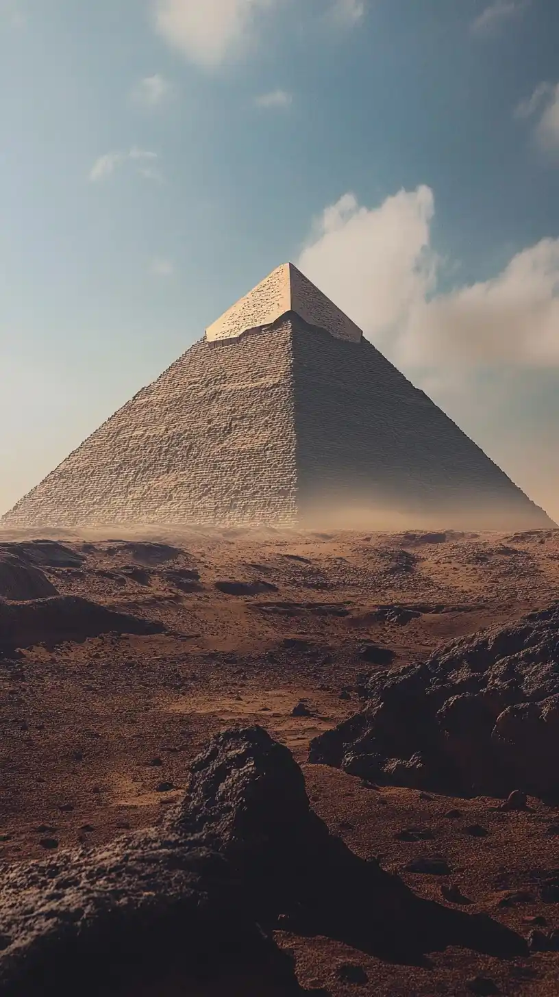 Pyramid Profile on Horizon Midjourney提示词