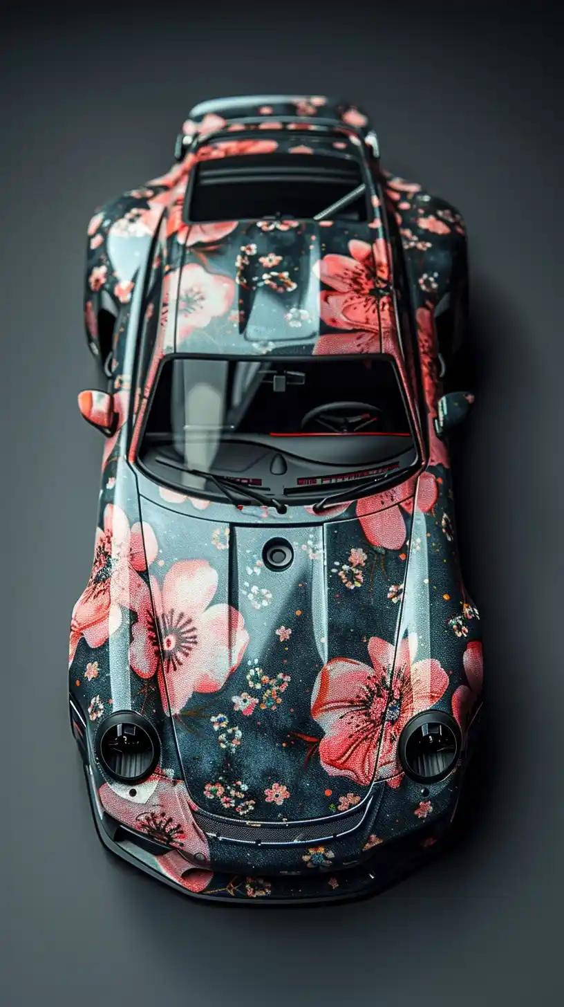 Realistic RWB Porsche Portrait Midjourney提示词