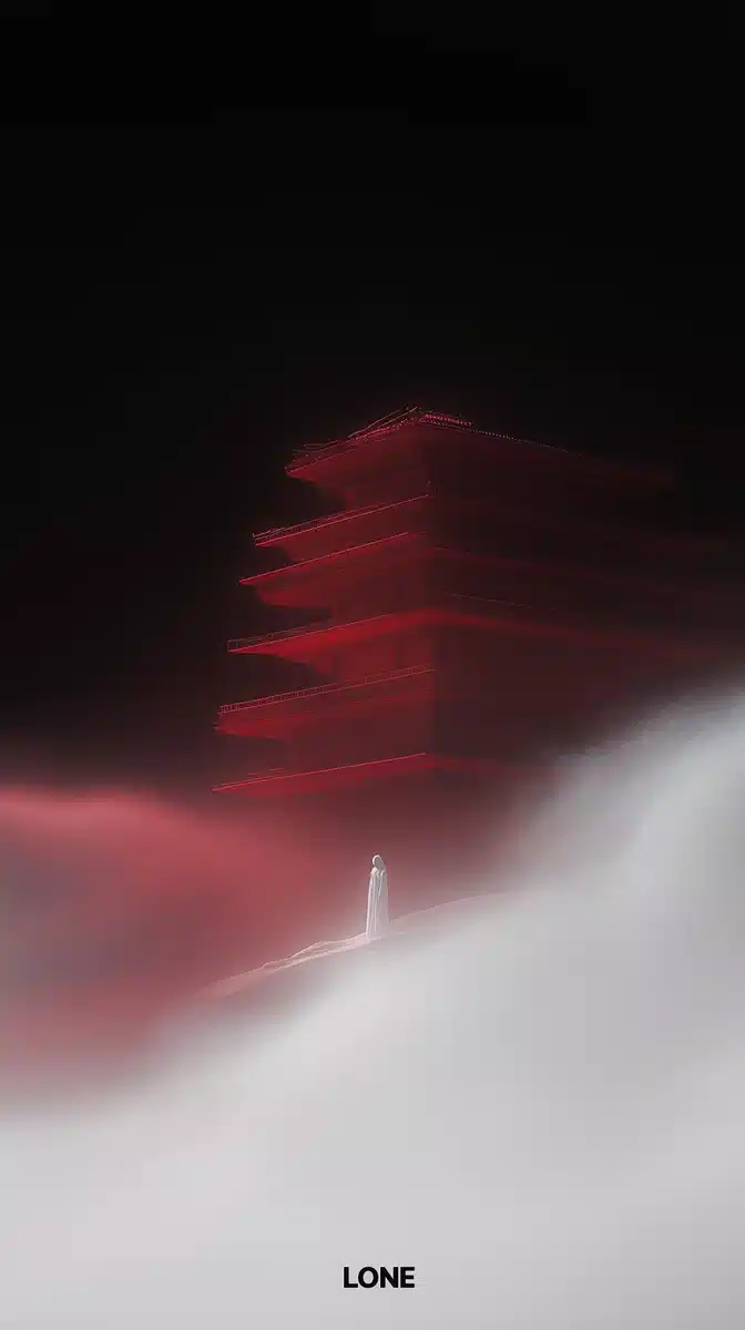 Cinematic Poster LONE Building Midjourney提示词
