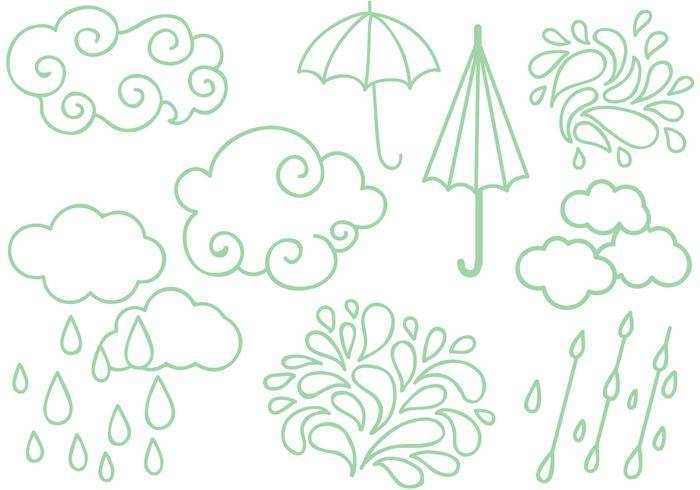 免费的雨季矢量