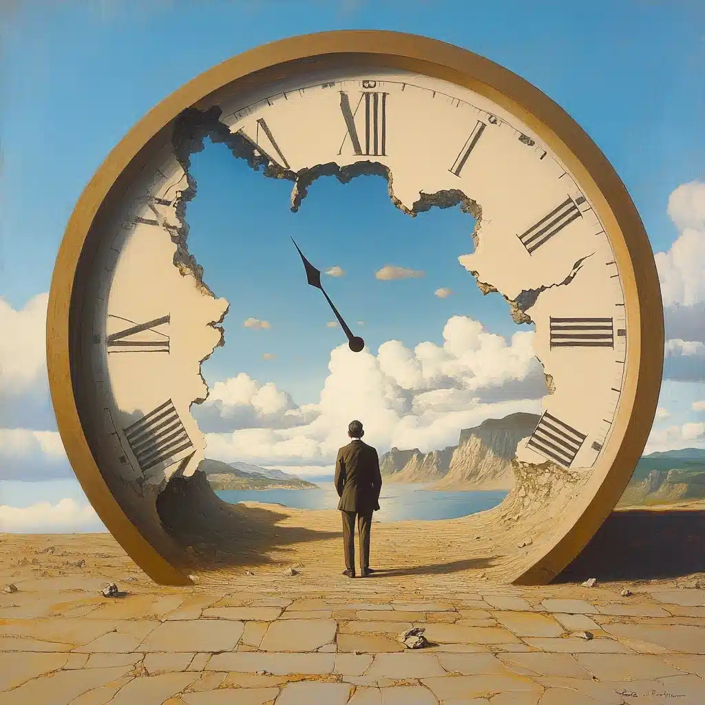 Surreal Man in Time Midjourney提示词