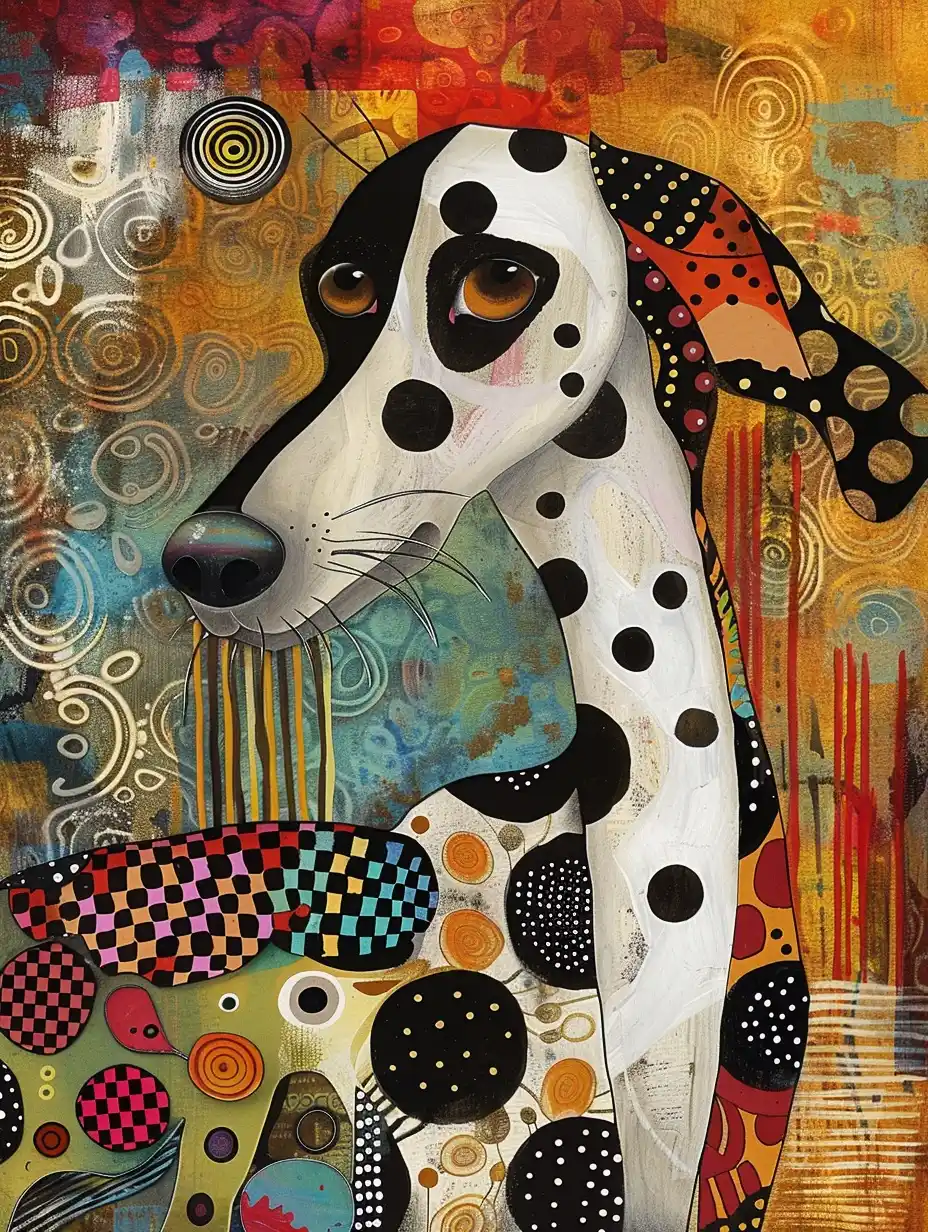 Whimsical Dog Chaos Midjourney提示词