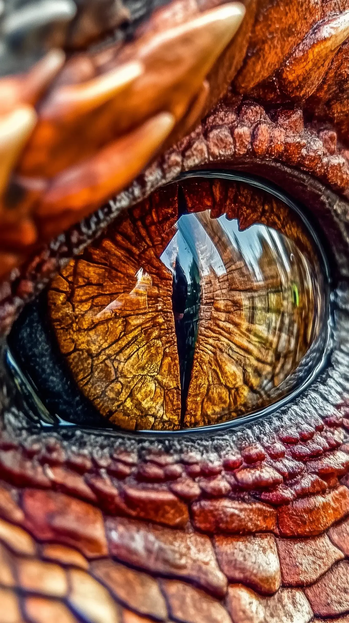 Menacing Dragon Eye Illustration Midjourney提示词