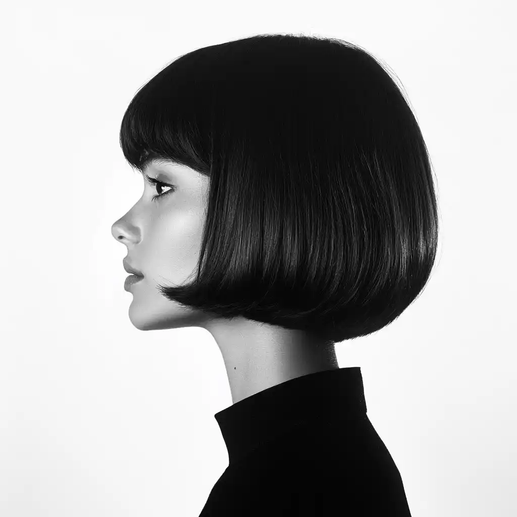 Profile Portrait of Girl Midjourney提示词