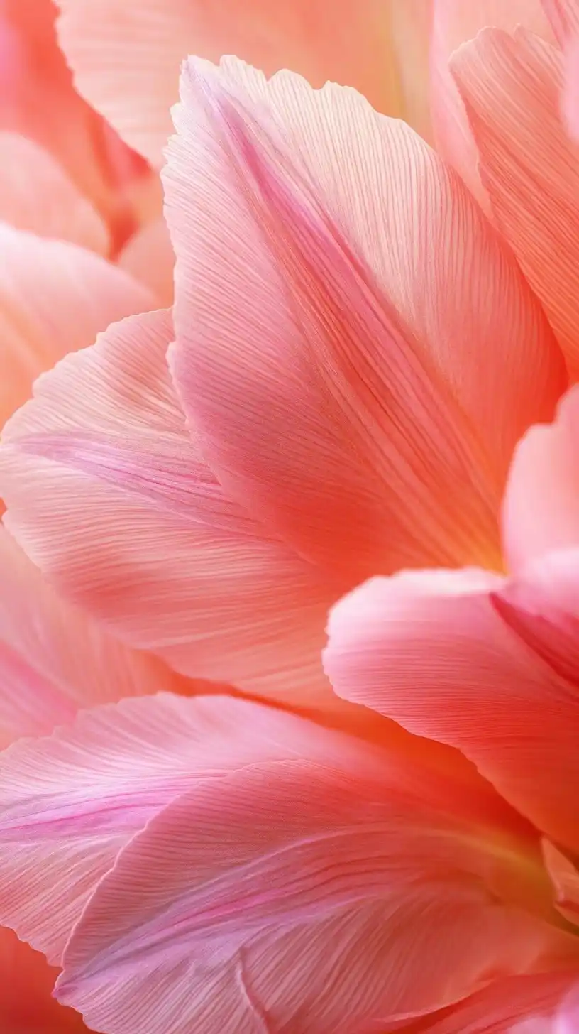Elegant Pink Tulips Close-Up Midjourney提示词