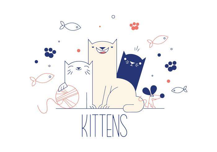 免费小猫矢量