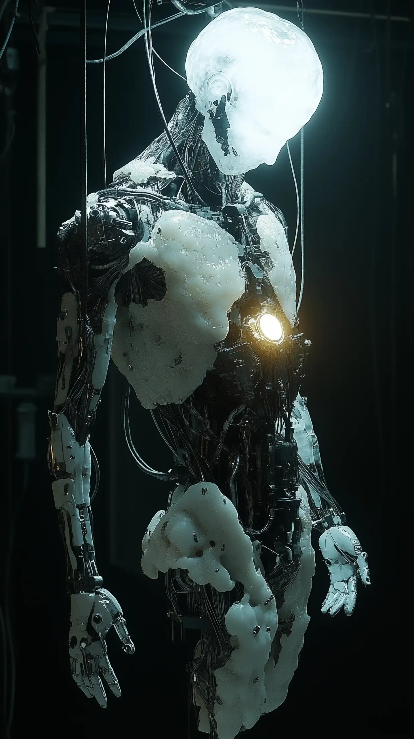 Dissected Robotic Anatomy Illustration Midjourney提示词