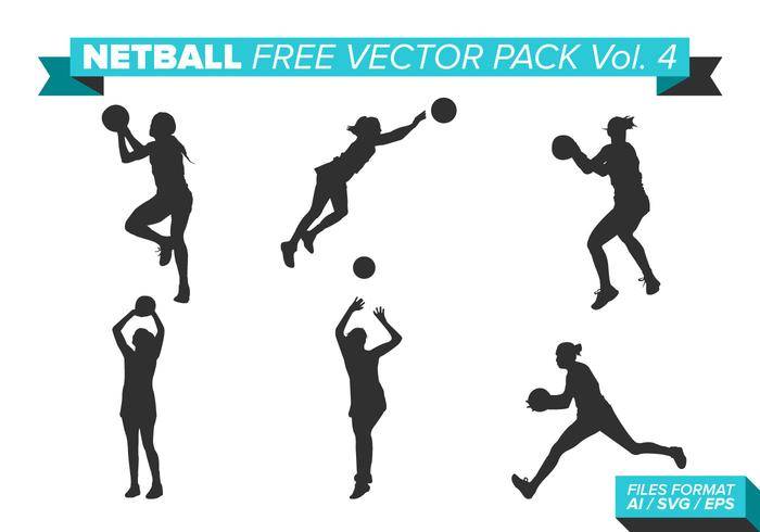 Netball免费矢量包卷。 4