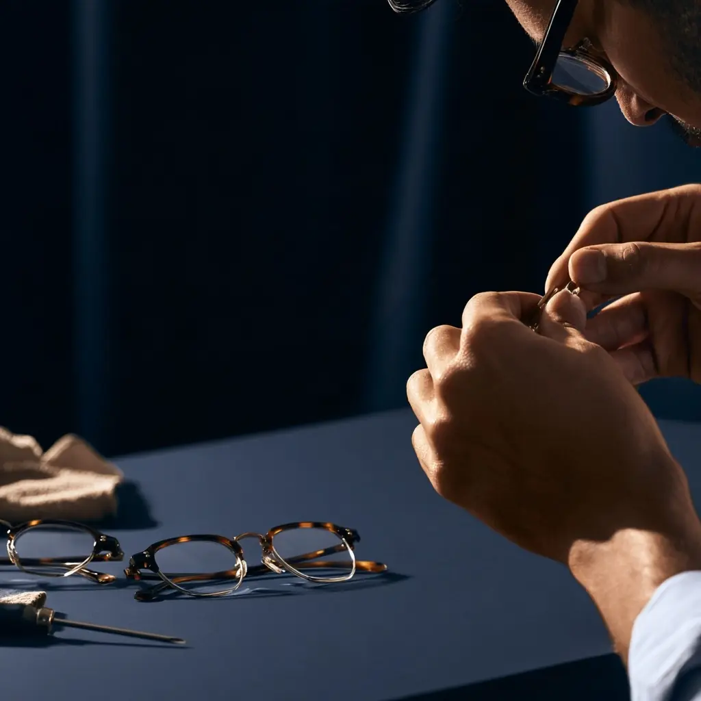 Luxury Eyewear Workshop Photo Midjourney提示词