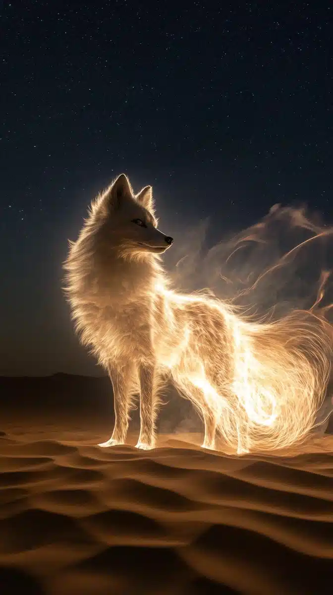 Hyper-Realistic Plasma Foxes Midjourney提示词