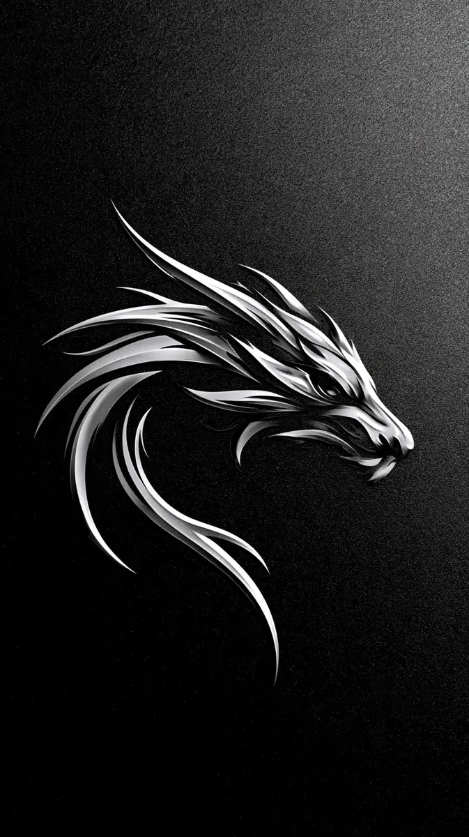 Vector Dragon Logo Midjourney提示词