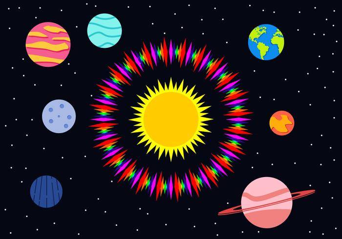 平行星免费矢量