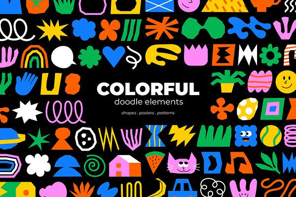 Colorful Doodle Elements