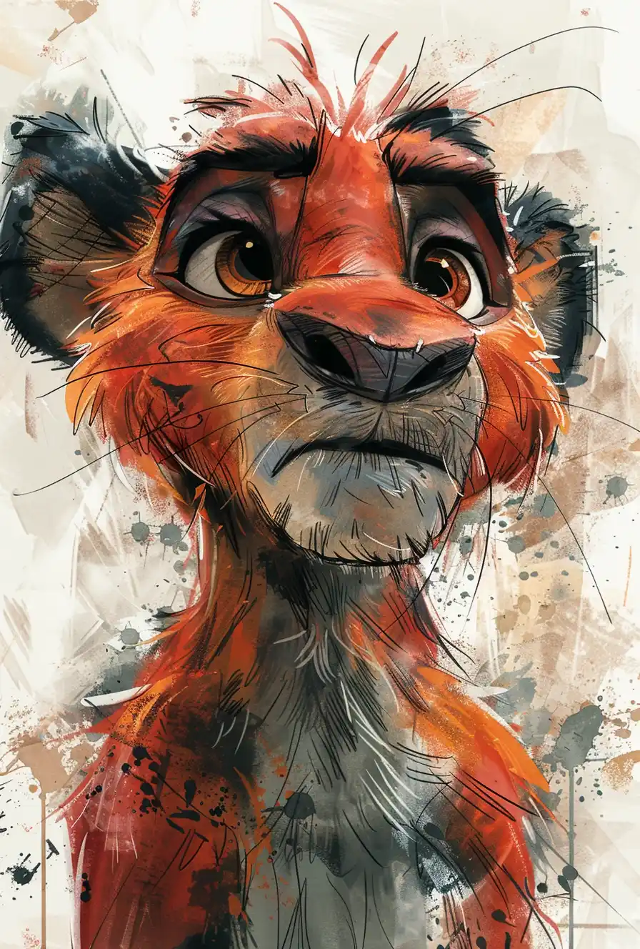 Steadman-Style Timon Portrait Midjourney提示词