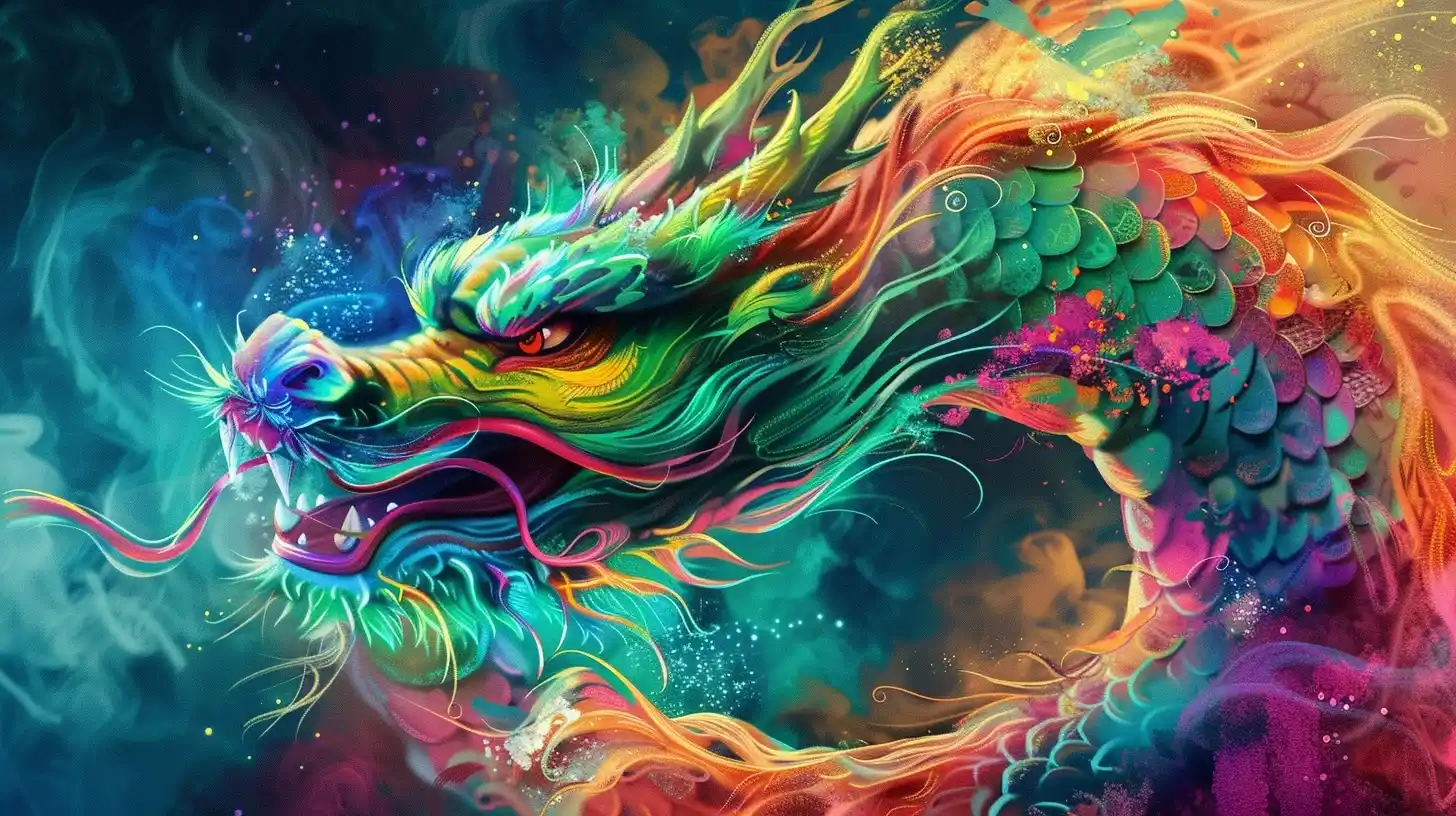 Colorful Dragon AR 169 Midjourney提示词