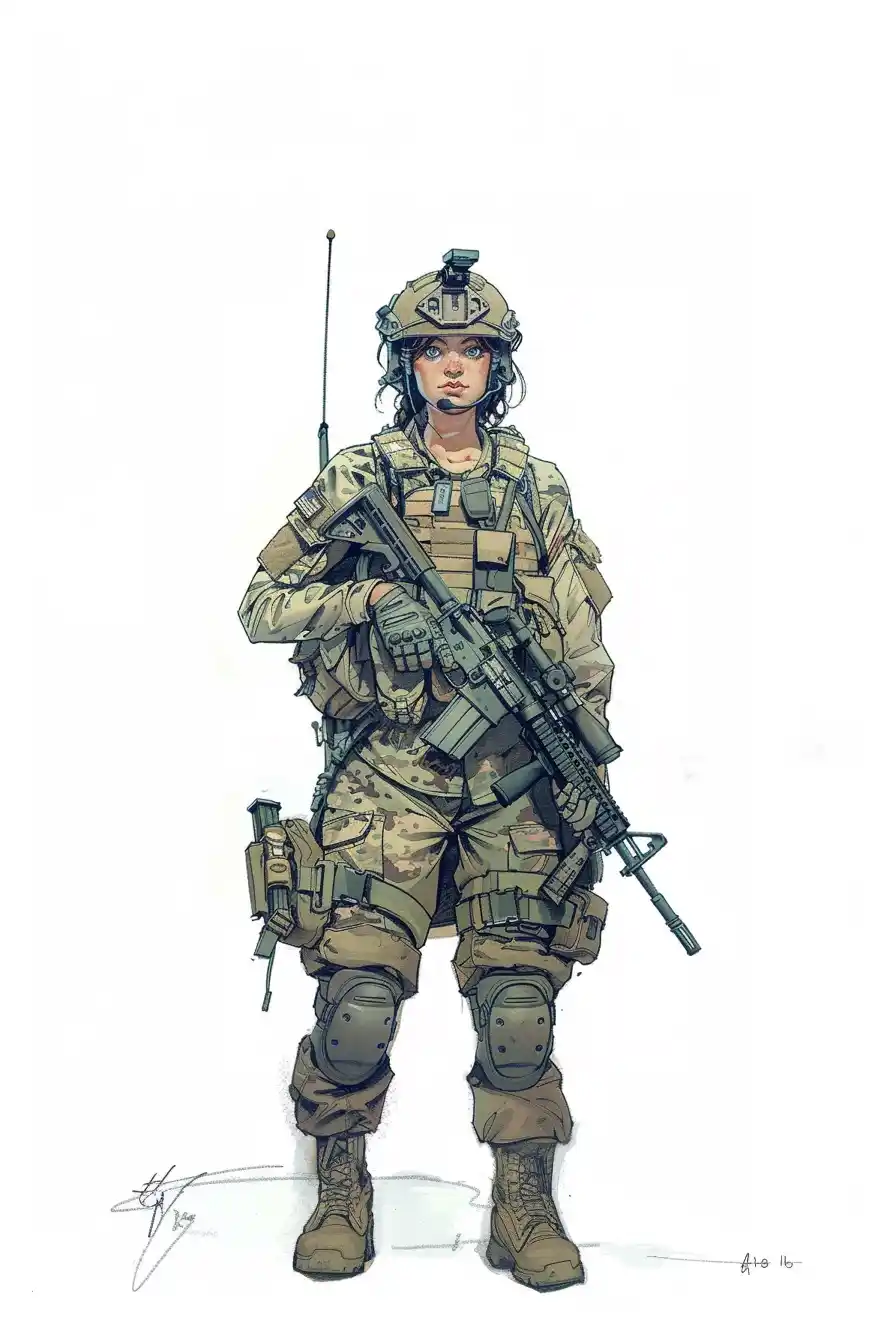 DC Soldier in Battle Midjourney提示词