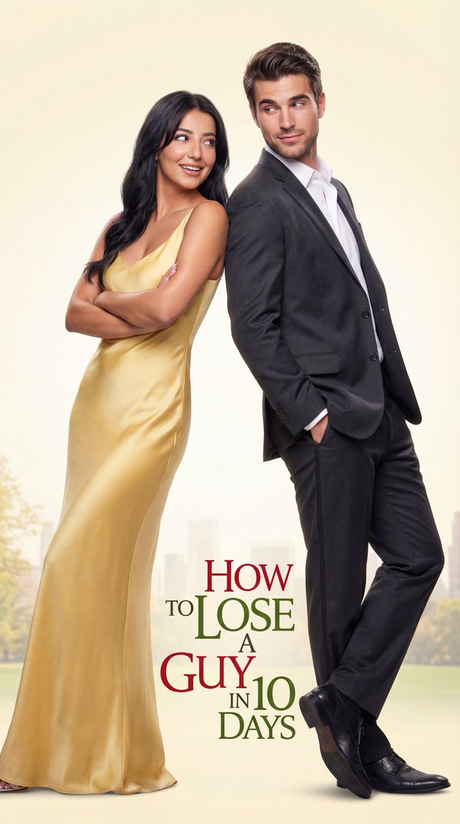Romantic Comedy Poster: How to Lose a Guy in 10 Days Nano Banana提示词
