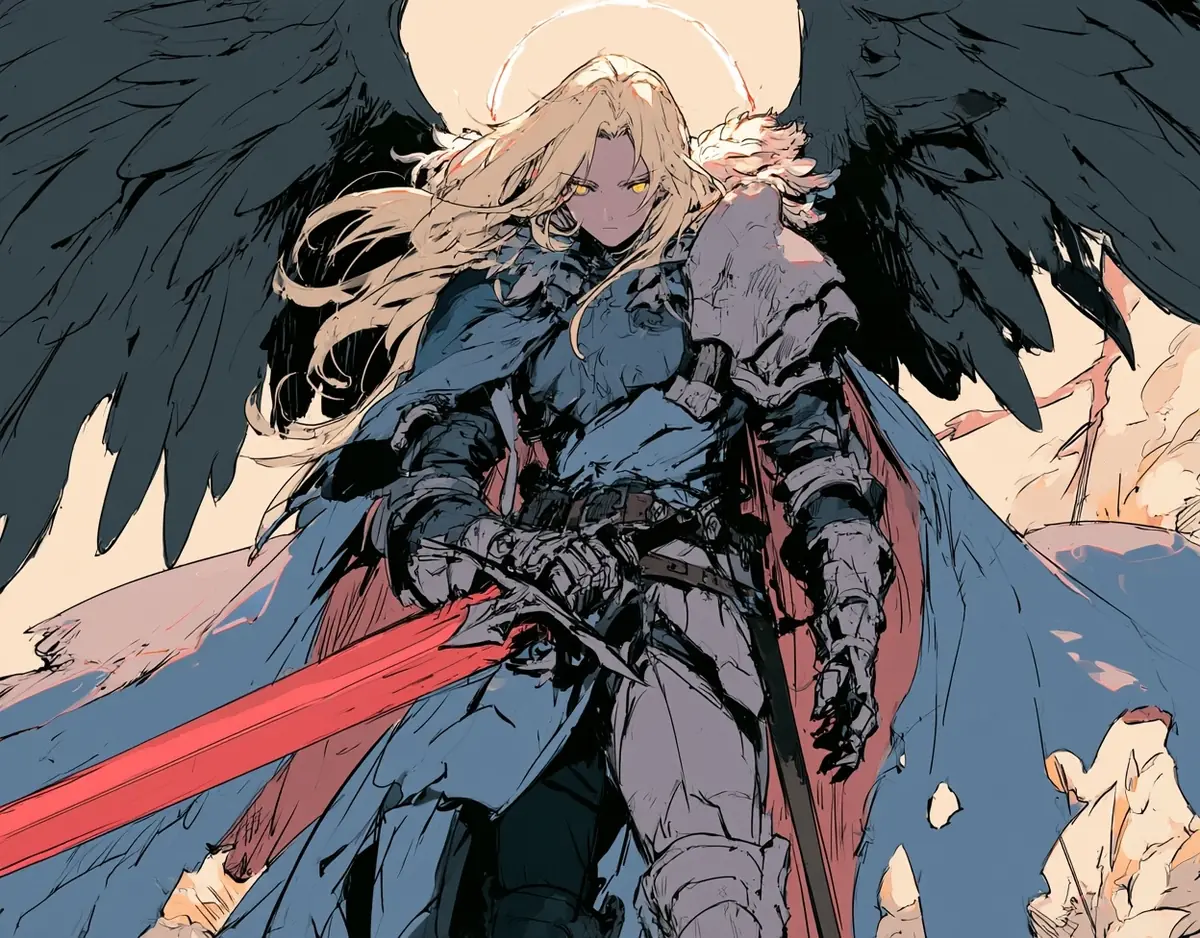 Final Fantasy Angel Armor Midjourney提示词