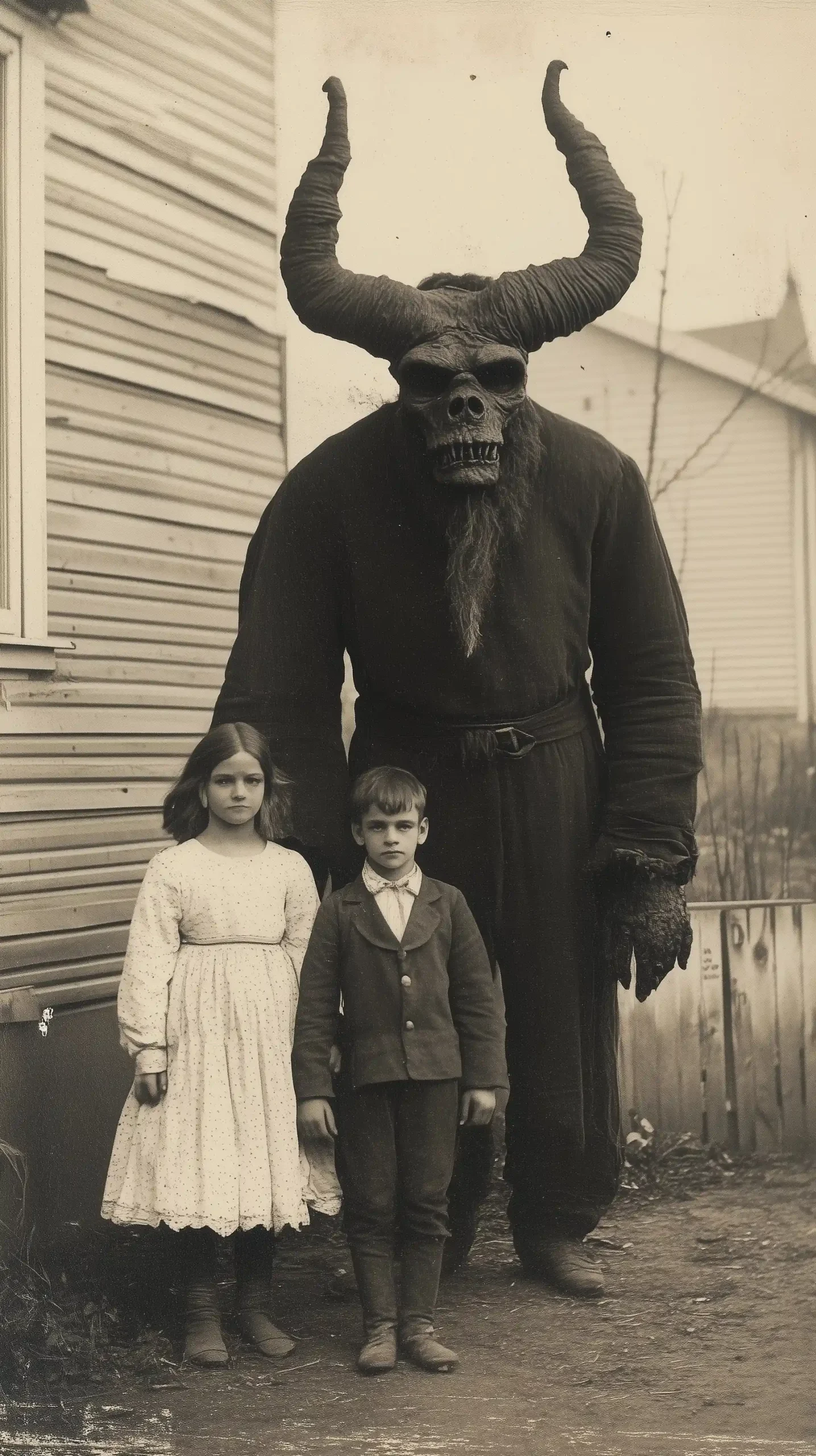 Sepia Demon Family Portrait Midjourney提示词