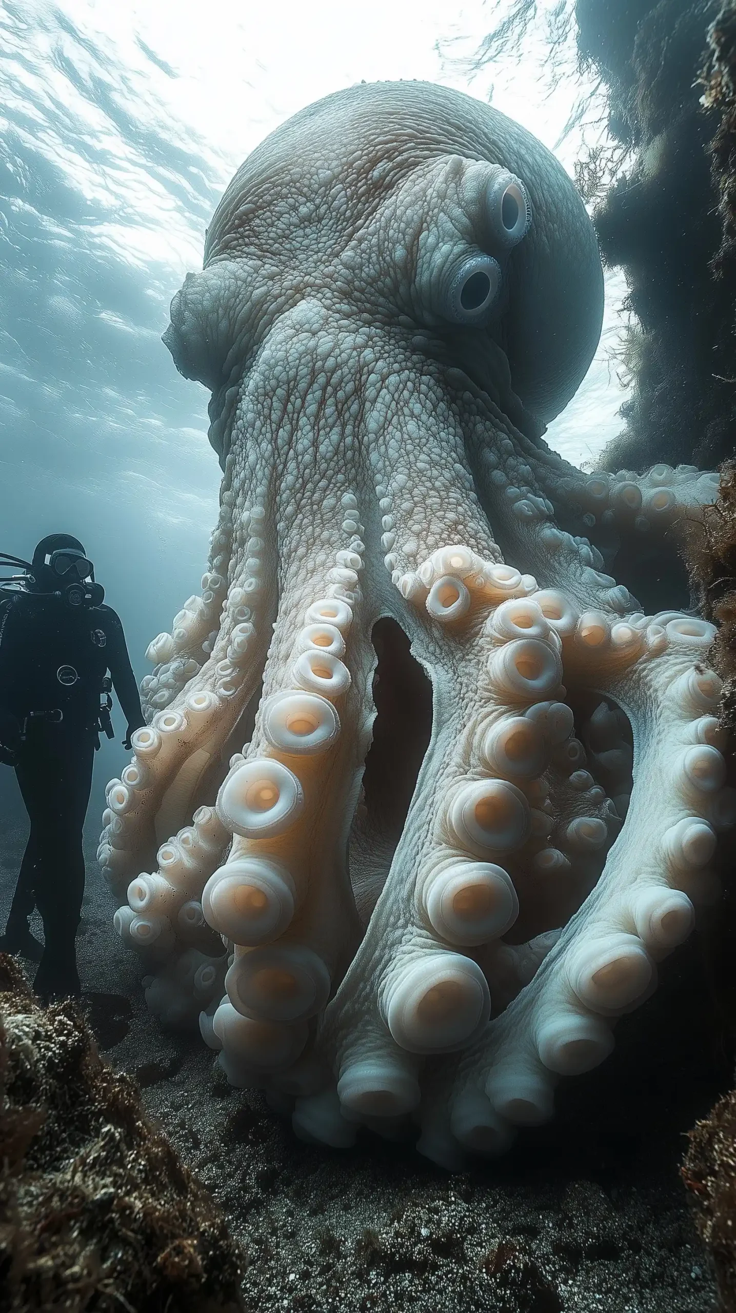 Deep-Sea Octopus Photography Midjourney提示词