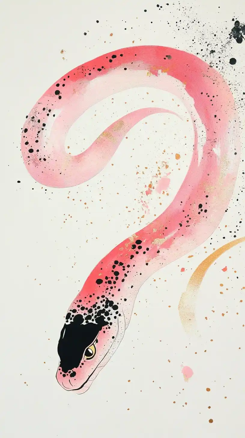 Polka Dot Snake Illustration Midjourney提示词