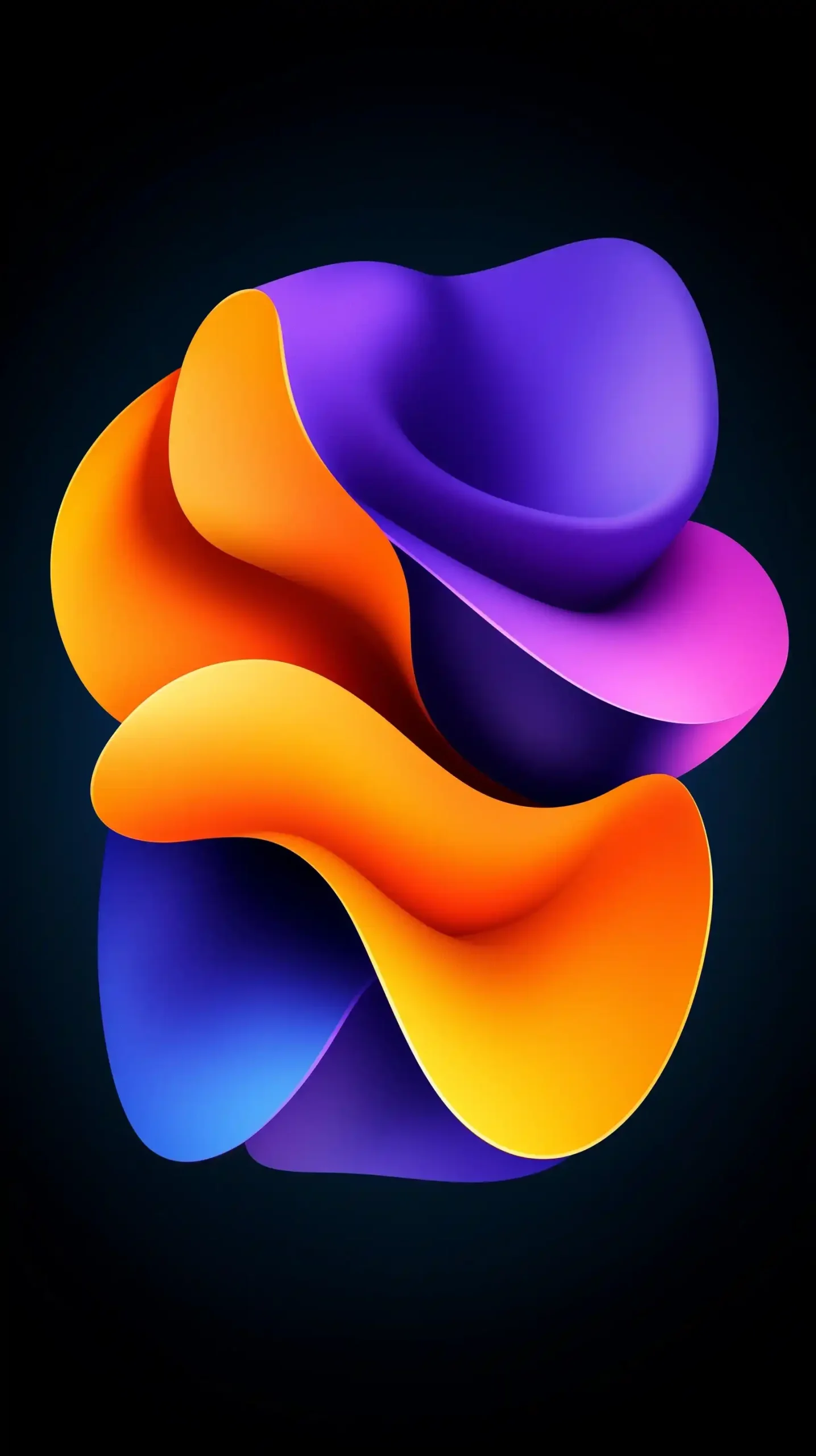 3D Abstract Waves Render Midjourney 提示词生成效果