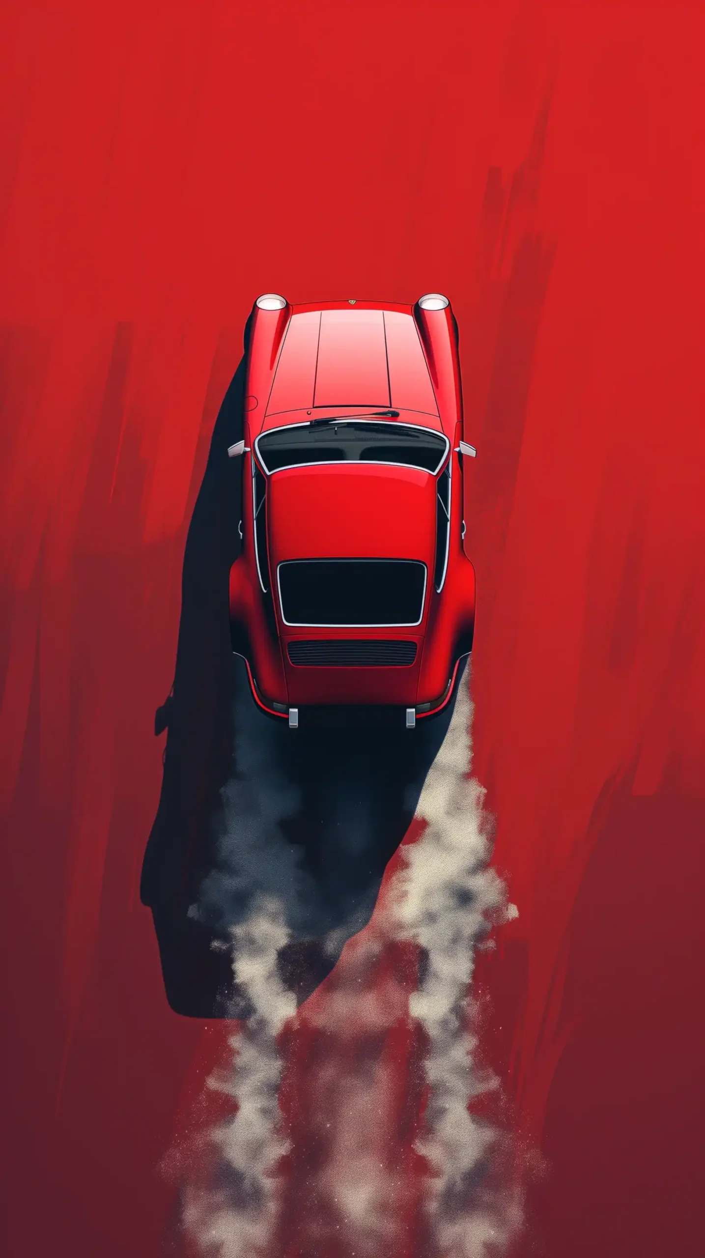 Flat Porsche Dust Trail Midjourney 提示词生成效果