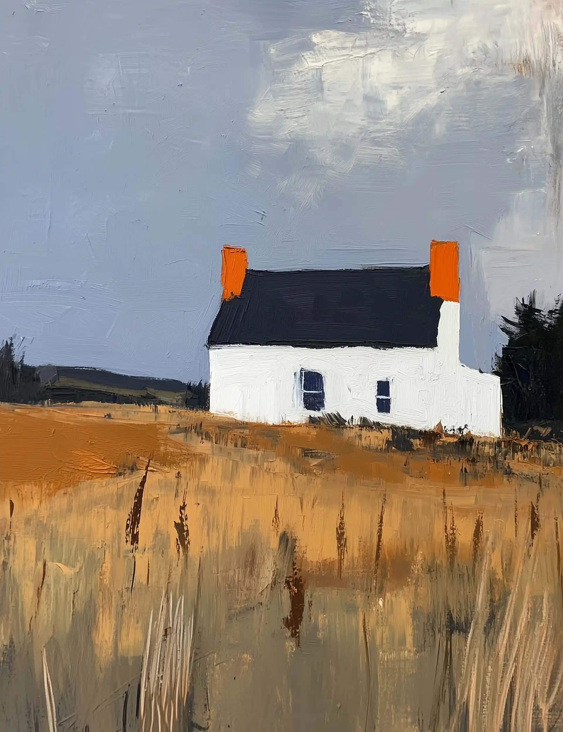 White House Oil Painting Midjourney 提示词生成效果