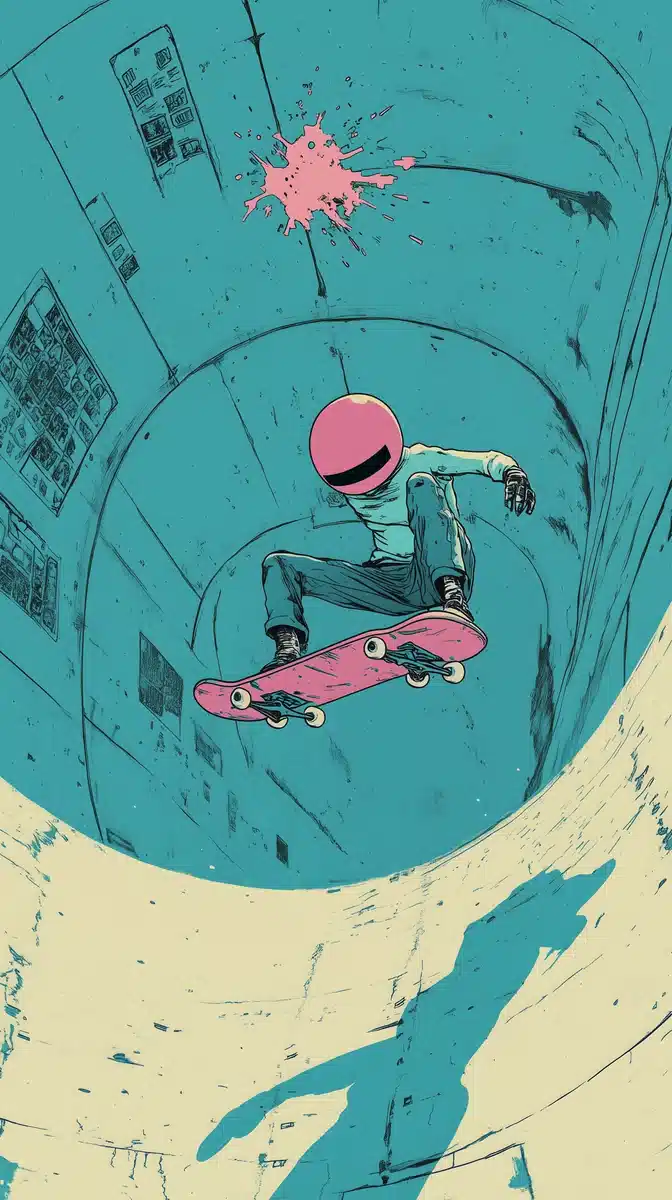 Radical 90s Skateboard Design Midjourney提示词