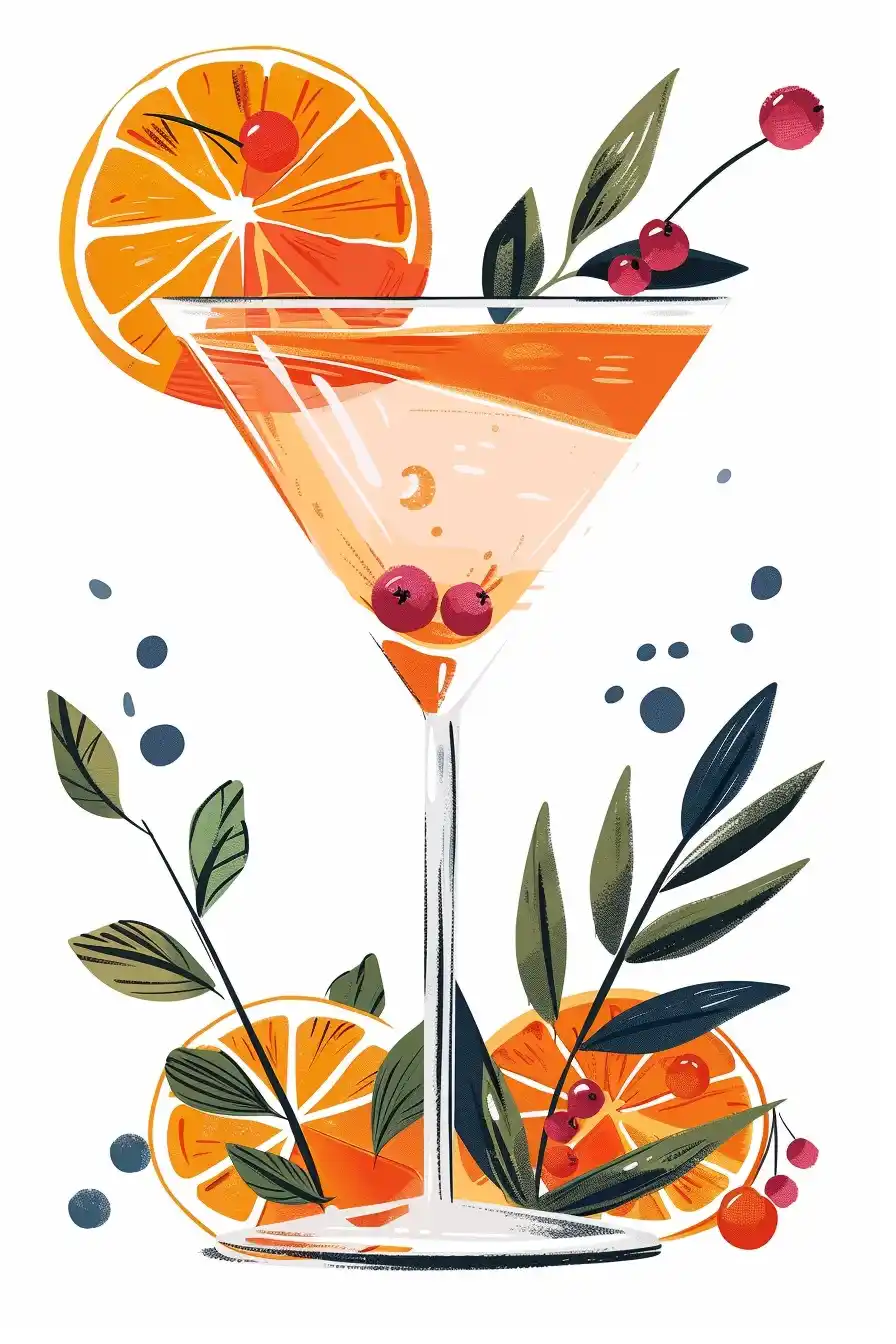 Cosmopolitan Matisse Illustration Midjourney提示词